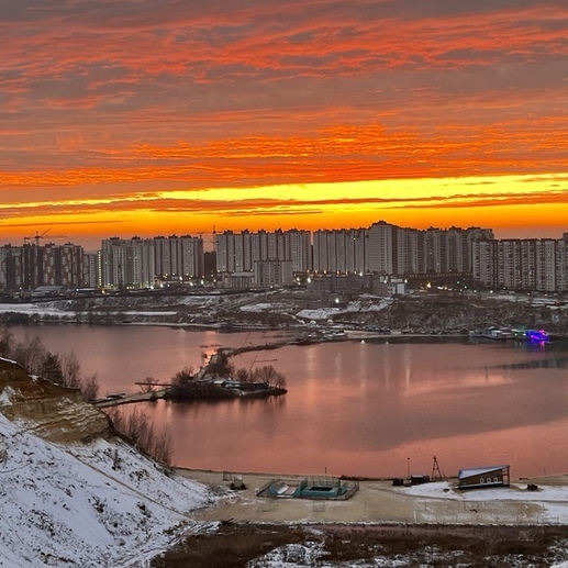 Фотография "Кровавое зарево" в Дзержинском. | Геннадий Ильич Кушников